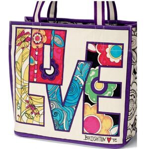NIB Brighton Love Canvas Tote Bag Love Groove ll $100 Unopened